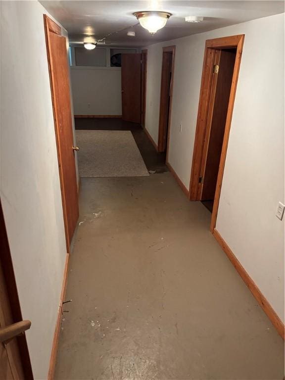 115 Depew Rd, Tioga, NY 13734 - hallway with baseboards and concrete floors