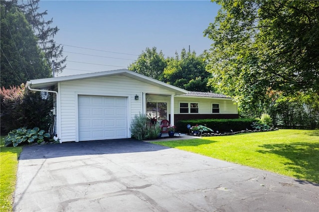 2804 Westinghouse Rd, Horseheads, NY 14845 - ranch-style house with a front yard, driveway, and an attached garage