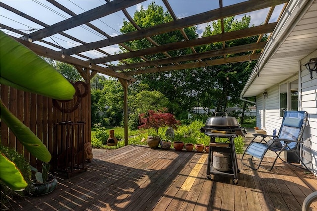 2804 Westinghouse Rd, Horseheads, NY 14845 - wooden terrace featuring a pergola and a grill
