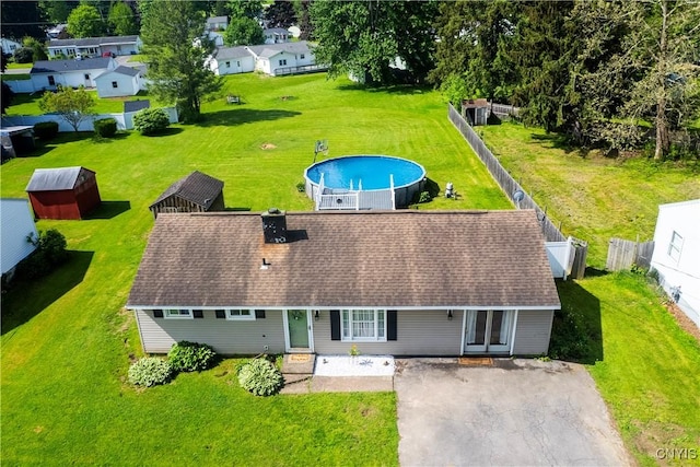 30 Bakeman St, Fulton, NY 13069 - view from above of property featuring a pool area