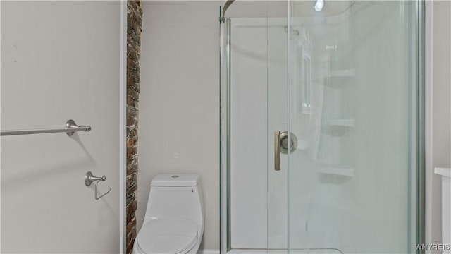 318 14th St, Buffalo, NY 14213 - bathroom featuring a stall shower and toilet