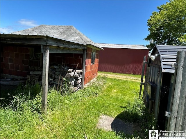12298 Alleghany Rd, Hanover, NY 14136 - view of grassy yard with an outbuilding and a pole building