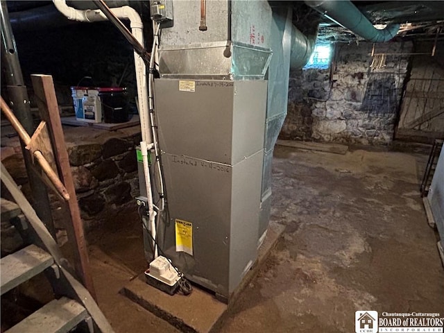 12298 Alleghany Rd, Hanover, NY 14136 - utility room with heating unit