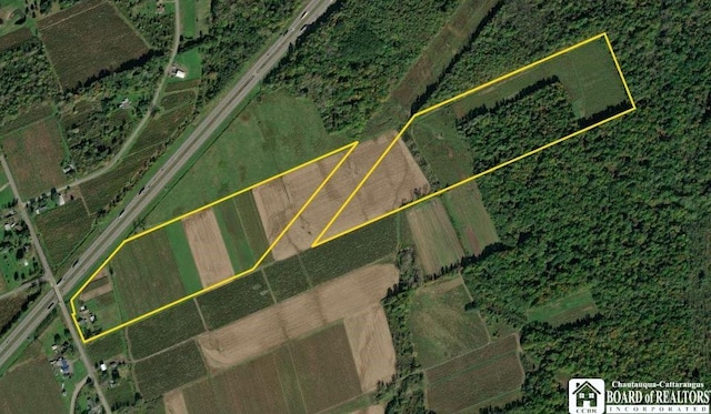 12298 Alleghany Rd, Hanover, NY 14136 - map / location featuring property parcel outlined
