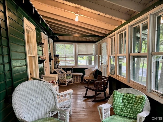 274 S Shore Rd, Webb, NY 13420 - sunroom featuring vaulted ceiling