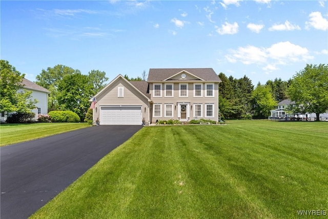 1660 Shallow Creek Trl, Webster, NY 14580 - colonial inspired home with driveway, a front lawn, and an attached garage