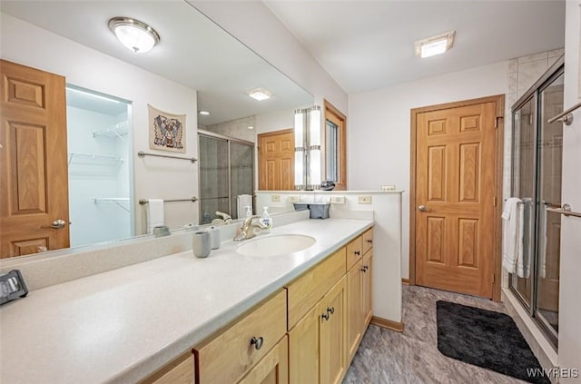 8654 Rochester Rd, Royalton, NY 14067 - bathroom featuring vanity and a shower stall