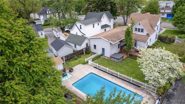 2654 Main St, Newfane, NY 14108 - aerial view of residential area featuring a pool