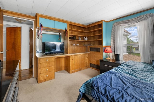 2654 Main St, Newfane, NY 14108 - bedroom with carpet floors and ornamental molding