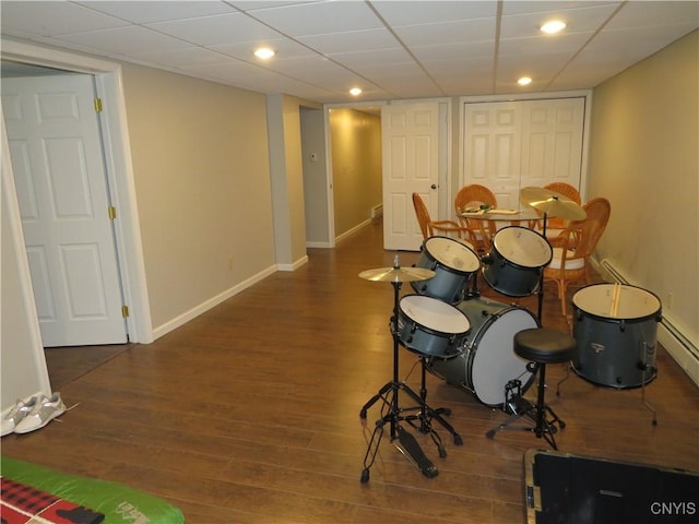 47089 County Route 100, Alexandria, NY 13640 - game room with wood finished floors, baseboards, and recessed lighting