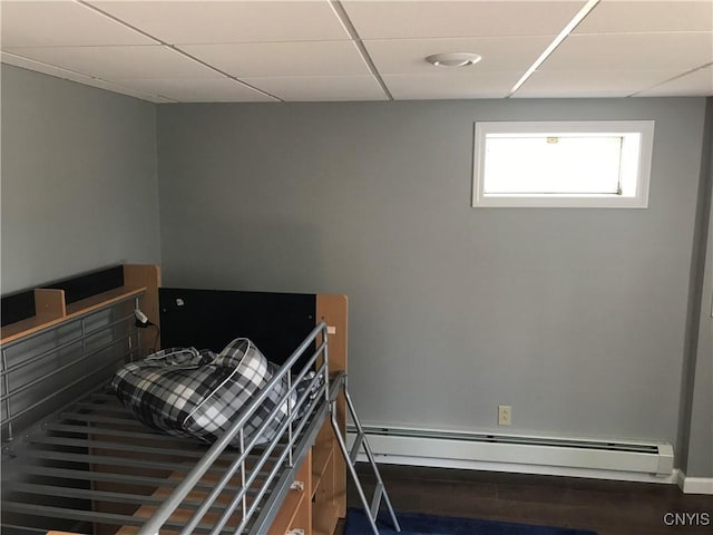 47089 County Route 100, Alexandria, NY 13640 - bedroom with baseboard heating and a drop ceiling