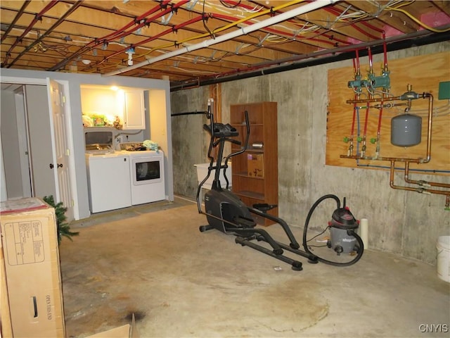 47089 County Route 100, Alexandria, NY 13640 - unfinished basement with washing machine and clothes dryer