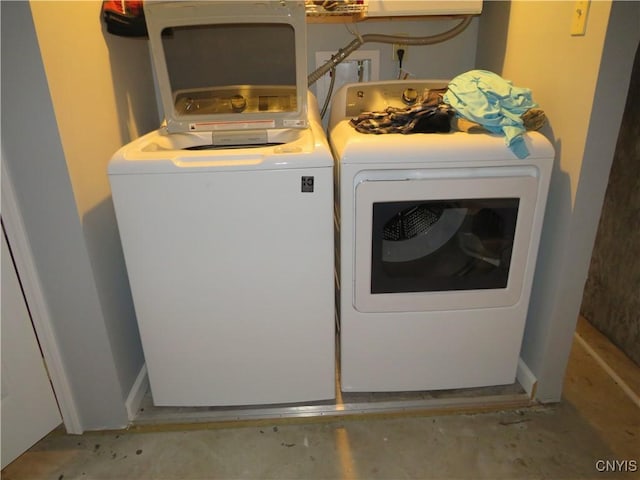 47089 County Route 100, Alexandria, NY 13640 - laundry room featuring separate washer and dryer