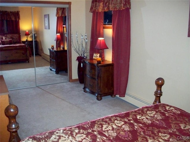 47089 County Route 100, Alexandria, NY 13640 - carpeted bedroom featuring baseboard heating and a closet