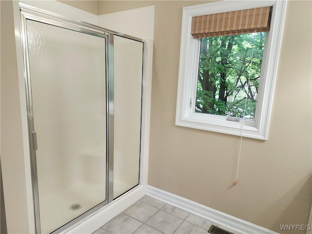 6731 Chestnut Ridge Rd, Orchard Park, NY 14127 - full bathroom featuring a shower stall, baseboards, and tile patterned floors