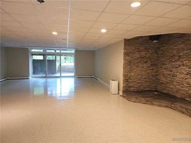 6731 Chestnut Ridge Rd, Orchard Park, NY 14127 - empty room with baseboards, recessed lighting, and a baseboard radiator