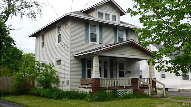 409 E Bloomfield St, Rome-Inside, NY 13440 - american foursquare style home with a porch