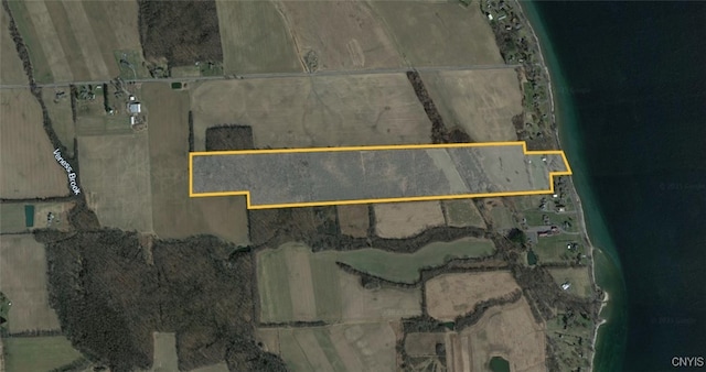 5199 W Lake Rd, Fleming, NY 13021 - aerial overview of property's location with property boundaries highlighted