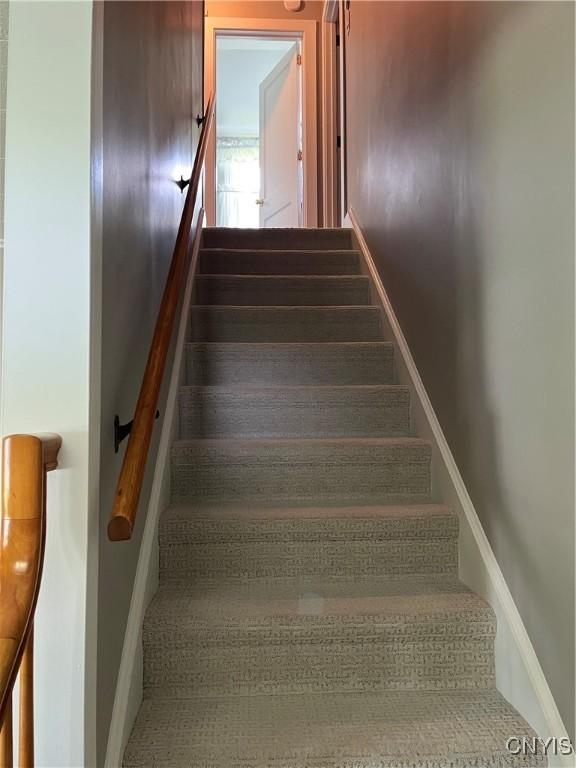 7 Roberts St, Adams, NY 13605 - stairs featuring baseboards