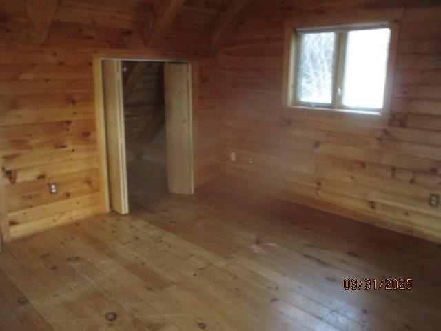 3709 Dean Rd, Hector, NY 14869 - bonus room featuring wood-type flooring and wood walls