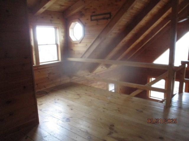 3709 Dean Rd, Hector, NY 14869 - additional living space with wood-type flooring and wooden ceiling