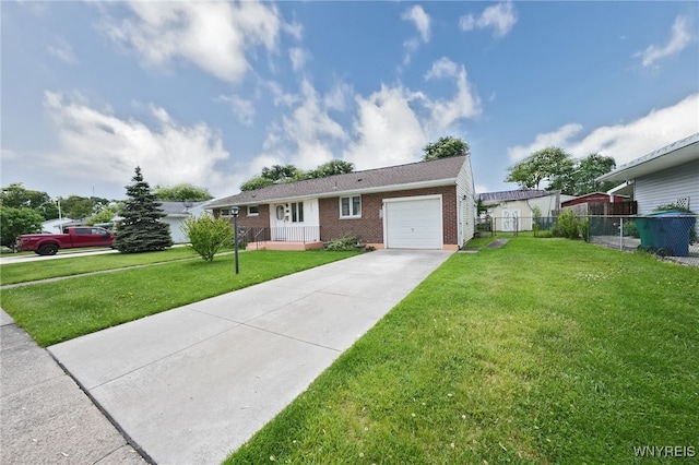 1104 98th St, Niagara Falls, NY 14304 - ranch-style house featuring brick siding, an attached garage, and concrete driveway