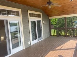 2556 County Highway 22, Richfield, NY 13439 - wooden terrace featuring ceiling fan