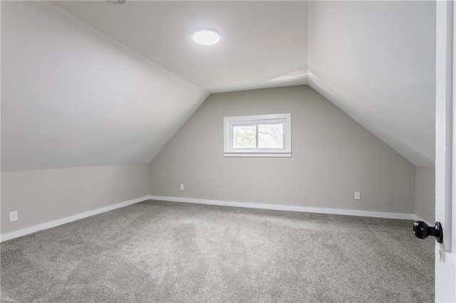 225 Wilder St, Rochester, NY 14611 - bonus room featuring carpet, lofted ceiling, and baseboards