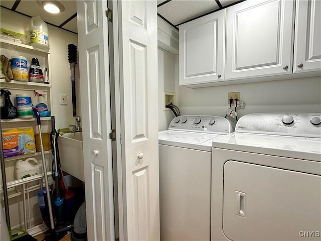 3228 Cedarvale Rd, Onondaga, NY 13120 - washroom featuring cabinet space and washing machine and clothes dryer