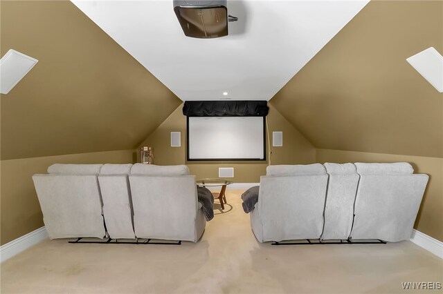 35 Pinegrove Ct, Elma, NY 14059 - carpeted cinema room with vaulted ceiling and baseboards