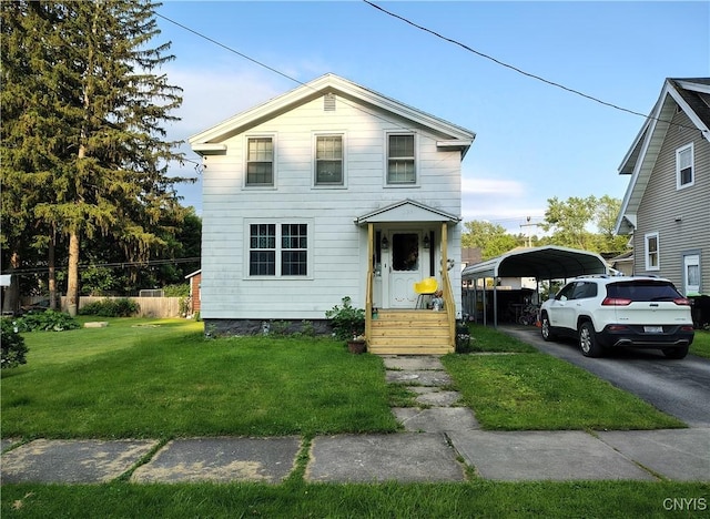 233 Elm St, German Flatts, NY 13357 - view of front facade with a detached carport and driveway
