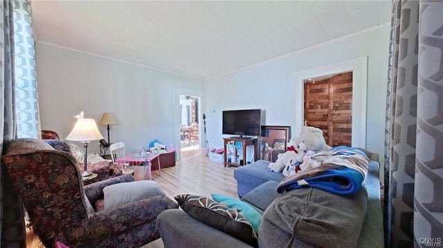 233 Elm St, German Flatts, NY 13357 - living room with crown molding and wood finished floors