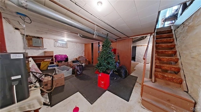 233 Elm St, German Flatts, NY 13357 - basement featuring stairs and electric panel