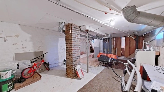 233 Elm St, German Flatts, NY 13357 - unfinished basement with stairway