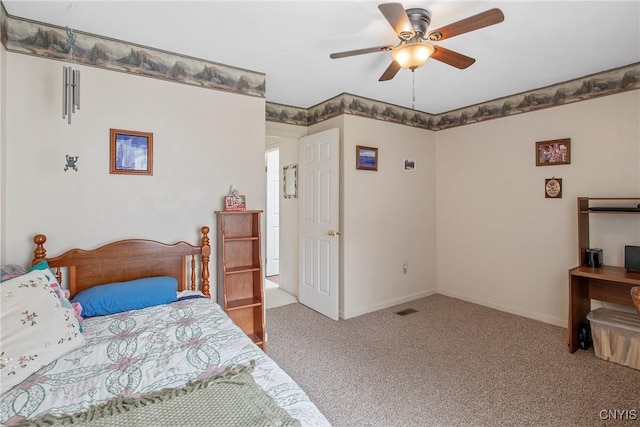 112 Ausable Run, Salina, NY 13088 - bedroom with carpet floors, a ceiling fan, and baseboards
