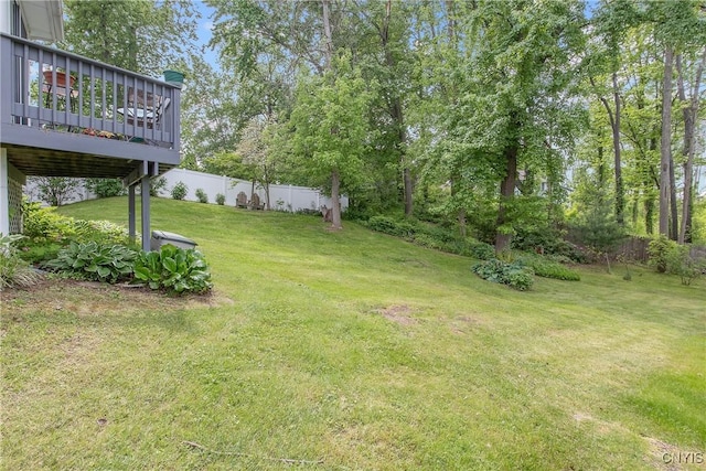 112 Ausable Run, Salina, NY 13088 - view of yard with a wooden deck