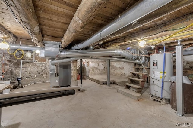 3293 Hartland Rd, Hartland, NY 14067 - unfinished basement featuring electric water heater