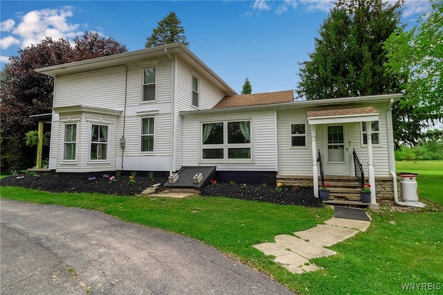 3293 Hartland Rd, Hartland, NY 14067 - view of front of house featuring a front lawn and entry steps