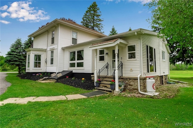 3293 Hartland Rd, Hartland, NY 14067 - view of front of home featuring a front lawn and entry steps