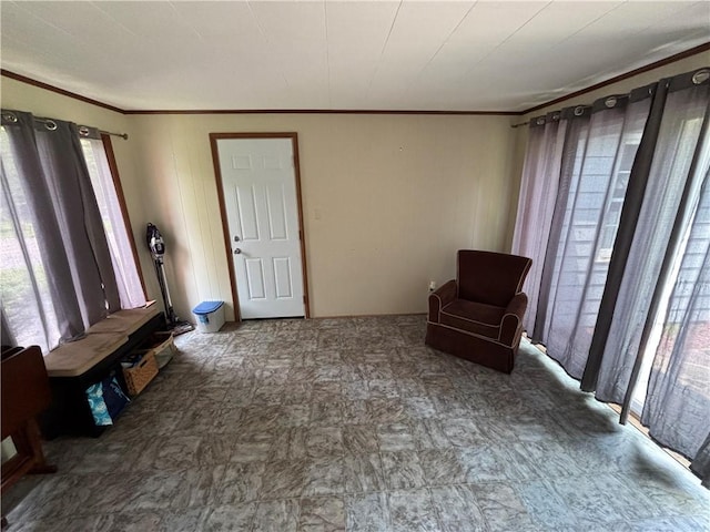 46 Dickerson St, Lyons, NY 14489 - unfurnished room with crown molding and healthy amount of natural light