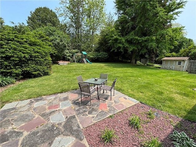 46 Dickerson St, Lyons, NY 14489 - view of patio / terrace with a playground