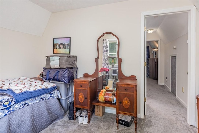 2703 Lembke Rd, Arcadia, NY 14489 - bedroom with vaulted ceiling and carpet floors