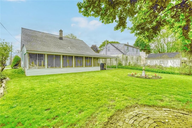 261 Hager Rd, Greece, NY 14616 - view of grassy yard with a sunroom