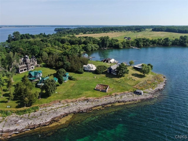 3180 Carleton Island Rd Unit 1, Cape Vincent, NY 13618 - aerial view of property's location with a large body of water