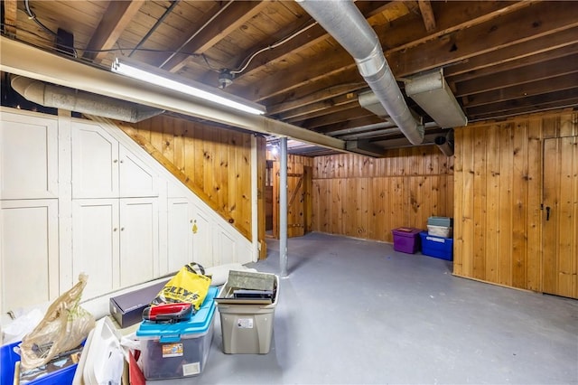 1711 N Winton Rd, Irondequoit, NY 14609 - basement featuring wooden walls