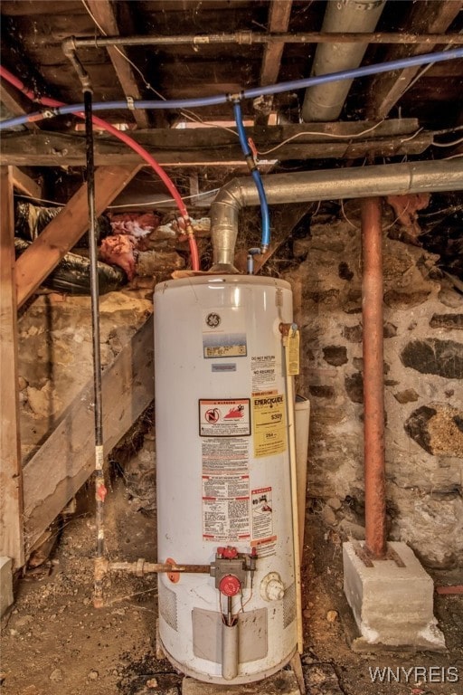 6305 E Main St, Byron, NY 14557 - utility room featuring gas water heater