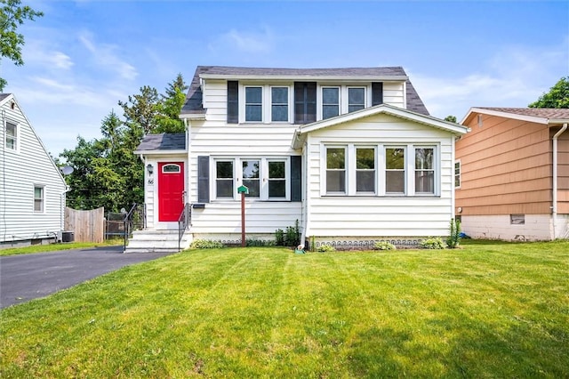 86 Leonard Rd, Greece, NY 14616 - view of front of property featuring entry steps and central AC