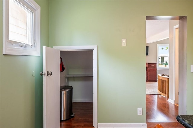 86 Leonard Rd, Greece, NY 14616 - hallway with wood finished floors and baseboards
