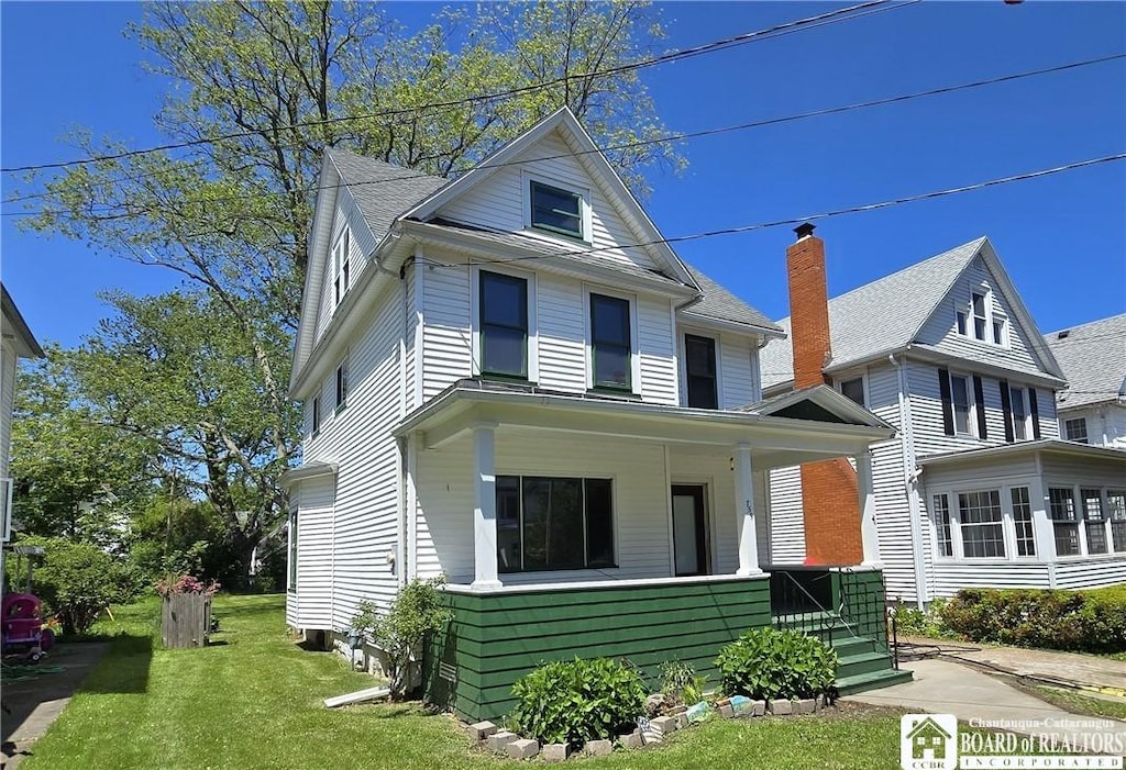 759 Deer St, Dunkirk-City, NY 14048 - traditional style home with covered porch and a front yard
