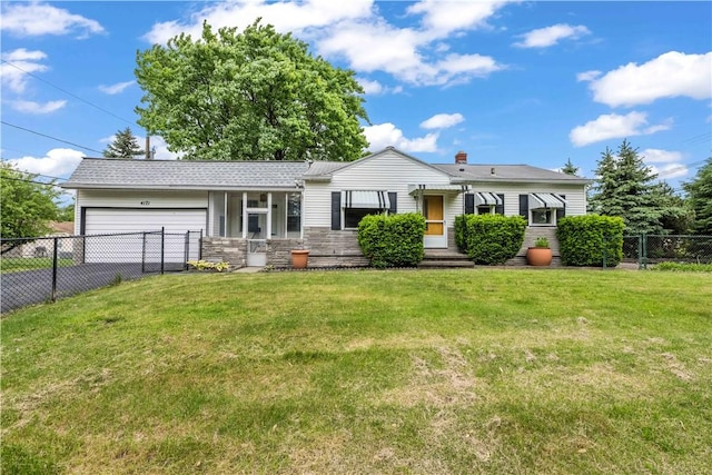 4171 Mount Read Blvd, Greece, NY 14616 - single story home with an attached garage, stone siding, driveway, a chimney, and entry steps